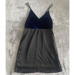 VTG Lumière Velvet Babydoll Slip Dress Y2K Whimsigoth Dark Fairy Women's Size M